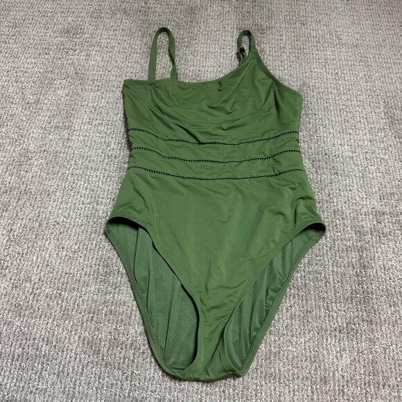 Bleu Rod Beattie Swimsuit One Piece Green Women’s Size 12 - Picture 1 of 12